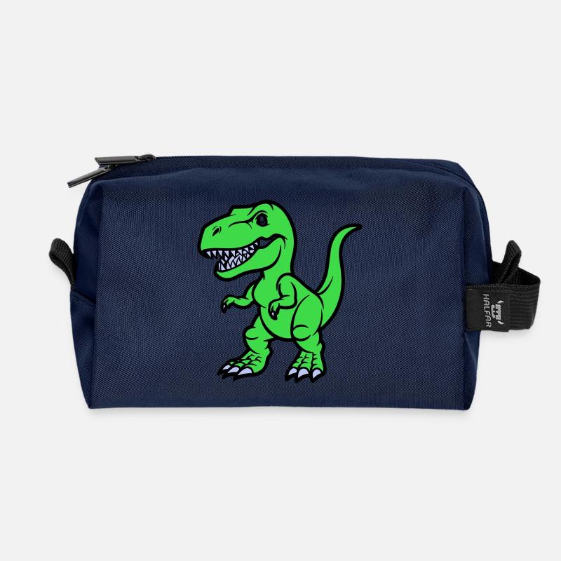 T Rex Comic - Recycelte Kulturtasche - Navy