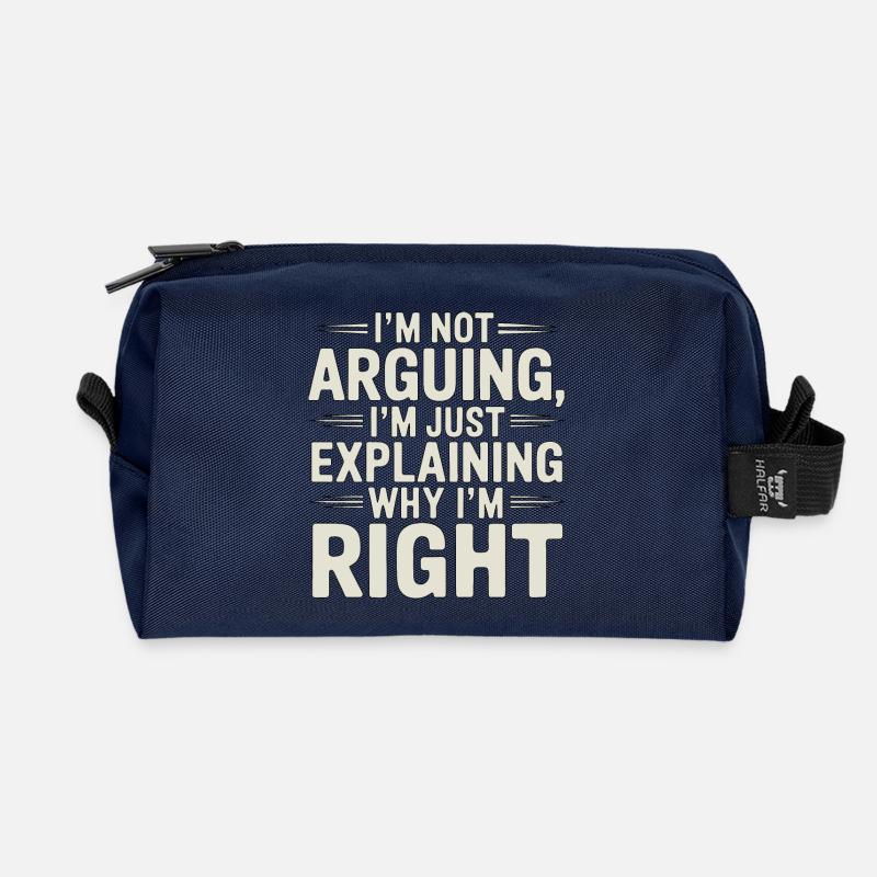 Ich habe immer Recht - Recycelte Kulturtasche - Navy