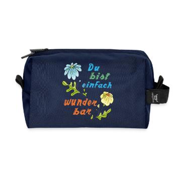 Vous êtes tout simplement merveilleux - Trousse de toilette en tissu recyclé - marine - Devant
