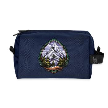 Eisberge Mountains Gipfel - Recycelte Kulturtasche - Navy - Vorne