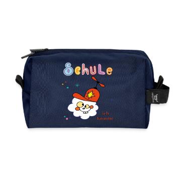 Schule Schulkind - Recycelte Kulturtasche - Navy - Vorne