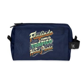 Écoulement aux heures de pointe - Trousse de toilette en tissu recyclé - marine - Devant