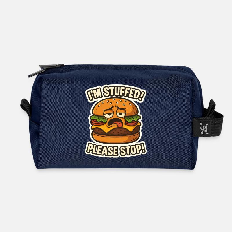 Ich bin gefüllter Hamburger - Recycelte Kulturtasche - Navy