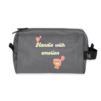Manipuler avec émotion – Pastel Mental Health Aware - Trousse de toilette en tissu recyclé - anthracite - Devant