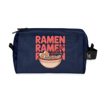 Amateur de bols de nouilles ramen - Trousse de toilette en tissu recyclé - marine - Devant