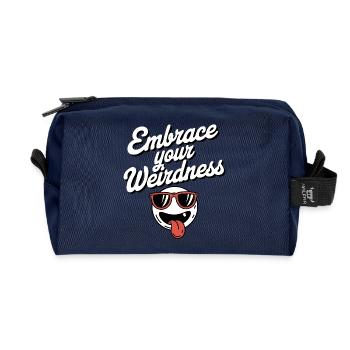 Embrassez votre t-shirt bizarre - Trousse de toilette en tissu recyclé - marine - Devant