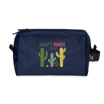 Ne Pas Toucher Cactus Coloré - Trousse de toilette en tissu recyclé - marine - Devant