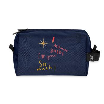  Mommy Daddy i love you - Recycelte Kulturtasche - Navy - Vorne