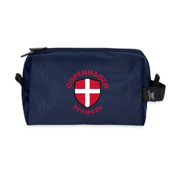 Dänisches Schild Kopenhagener Abzeichen - Recycelte Kulturtasche - Navy - Vorne