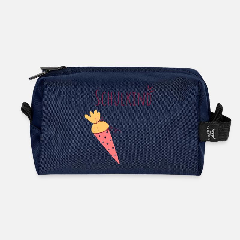 Schulkind Eiskegel Design - Recycled Toiletry Zip Bag - navy