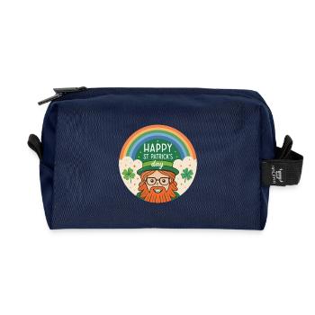 St. Patrick's Regenbogen-Kobold - Recycelte Kulturtasche - Navy - Vorne