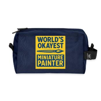 World's Okayest Miniature Painter - Recycled Toiletry Zip Bag - navy - Front