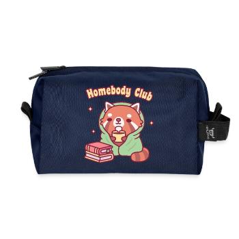 Club des pandas rouges mignons et familiers - Trousse de toilette en tissu recyclé - marine - Devant