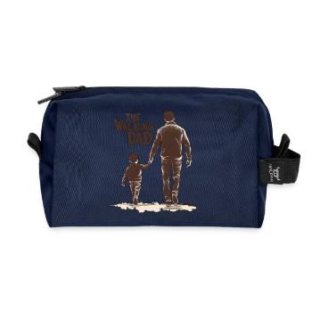 Der laufende Vater - Recycelte Kulturtasche - Navy - Vorne