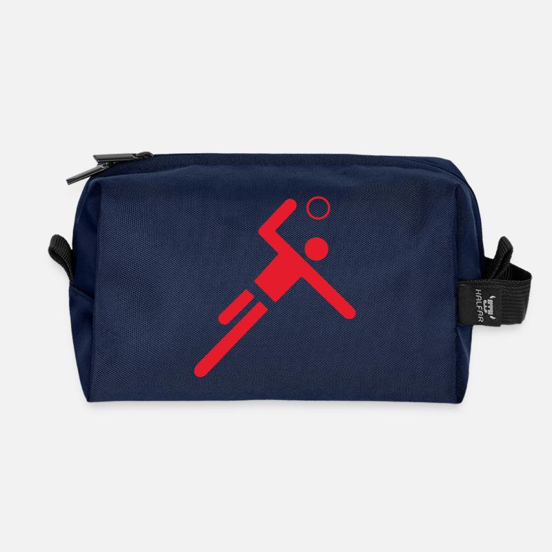 Roter Handballer - Recycelte Kulturtasche - Navy