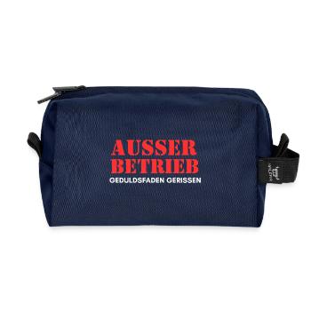 Außer Betrieb Geduldsfaden Gerissen - Recycelte Kulturtasche - Navy - Vorne