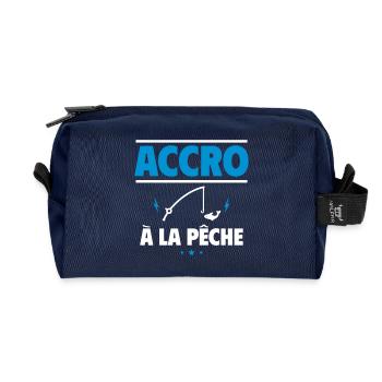 accro à la pêche - Trousse de toilette en tissu recyclé - marine - Devant
