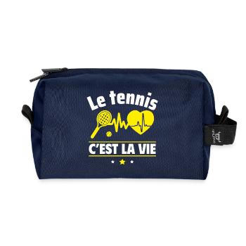 le tennis c est la vie tennisman,Tennis - Trousse de toilette en tissu recyclé - marine - Devant
