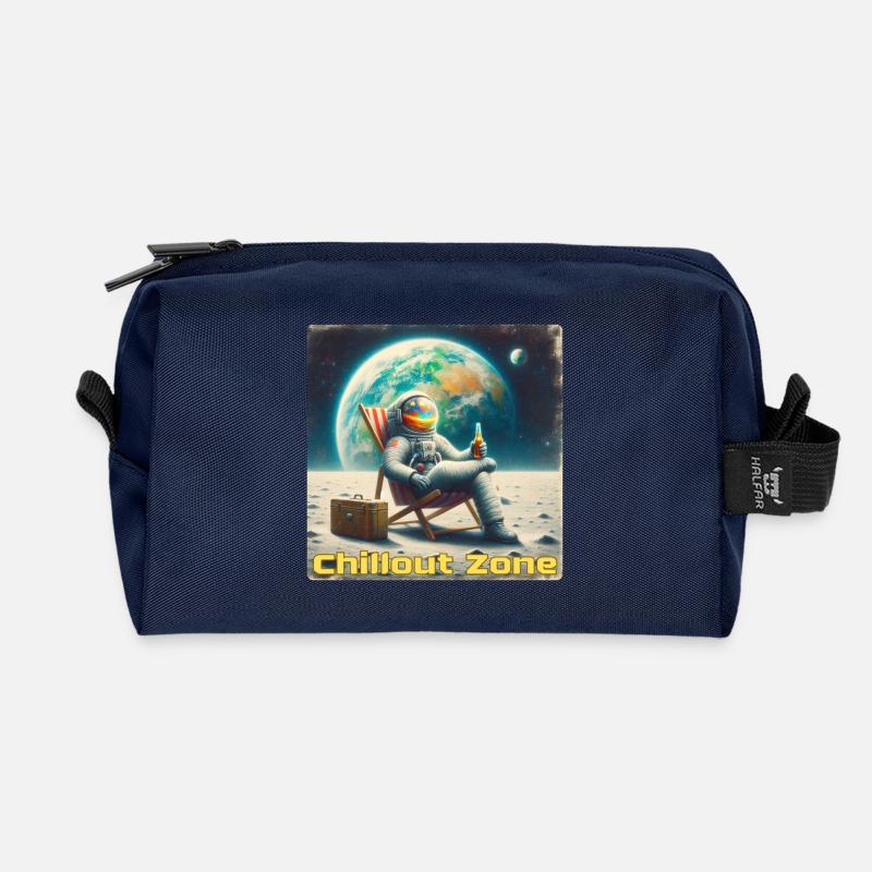Chillout Zone Astronaut - Recycled Toiletry Zip Bag - navy