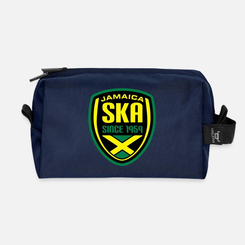 Ska Wappen_2 - Recycled Toiletry Zip Bag - navy
