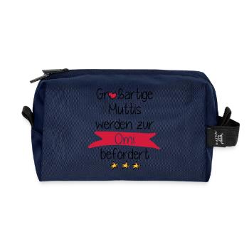 Großartige Muttis - Recycelte Kulturtasche - Navy - Vorne