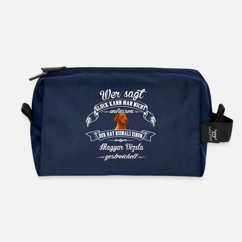 Magyar Vizsla Glück - Recycelte Kulturtasche - Navy