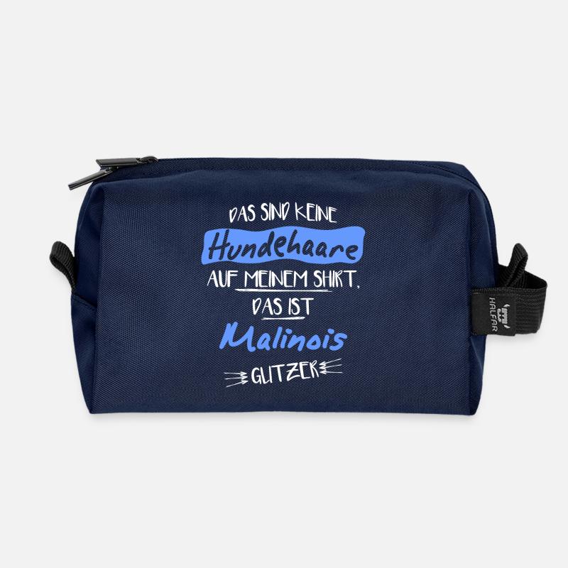Es sind keine Hundehaare Malinois - Recycelte Kulturtasche - Navy