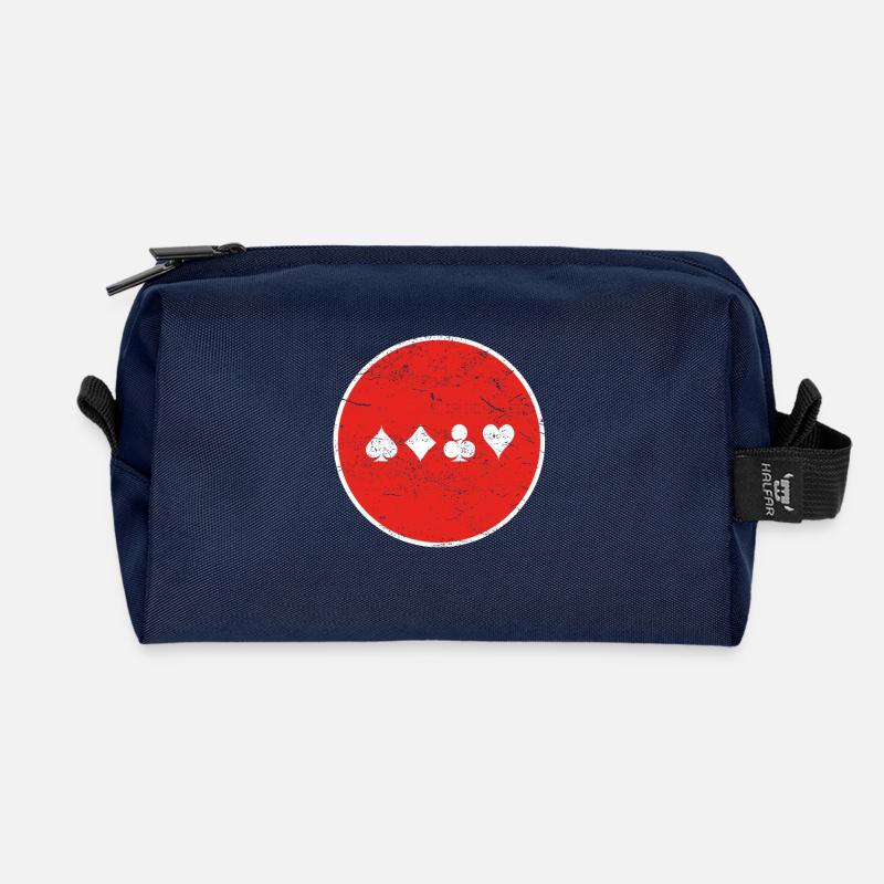 Geschenk poker pokern - Recycelte Kulturtasche - Navy