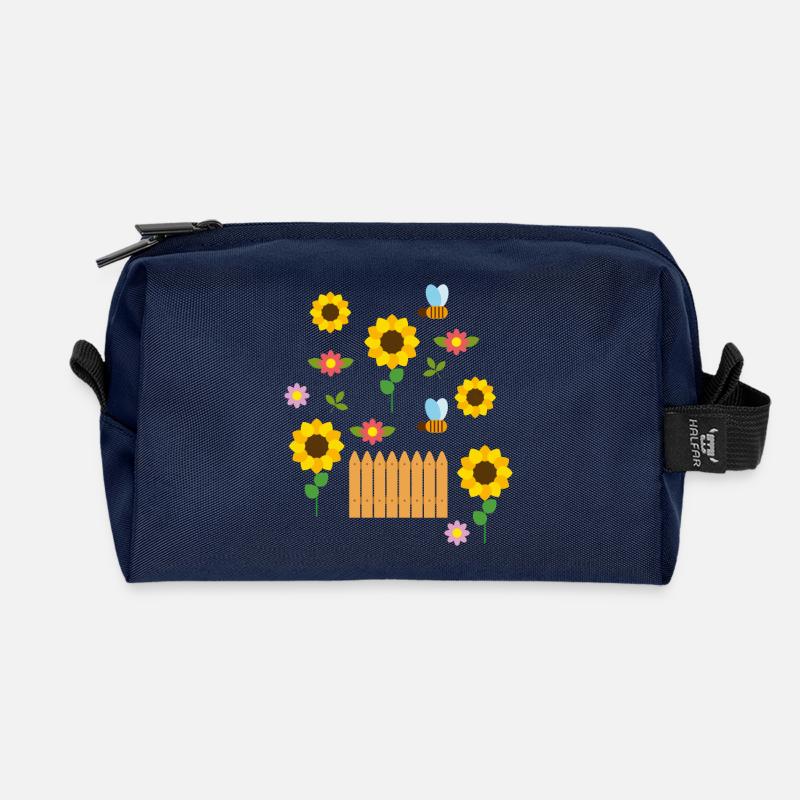 summer - Recycled Toiletry Zip Bag - navy
