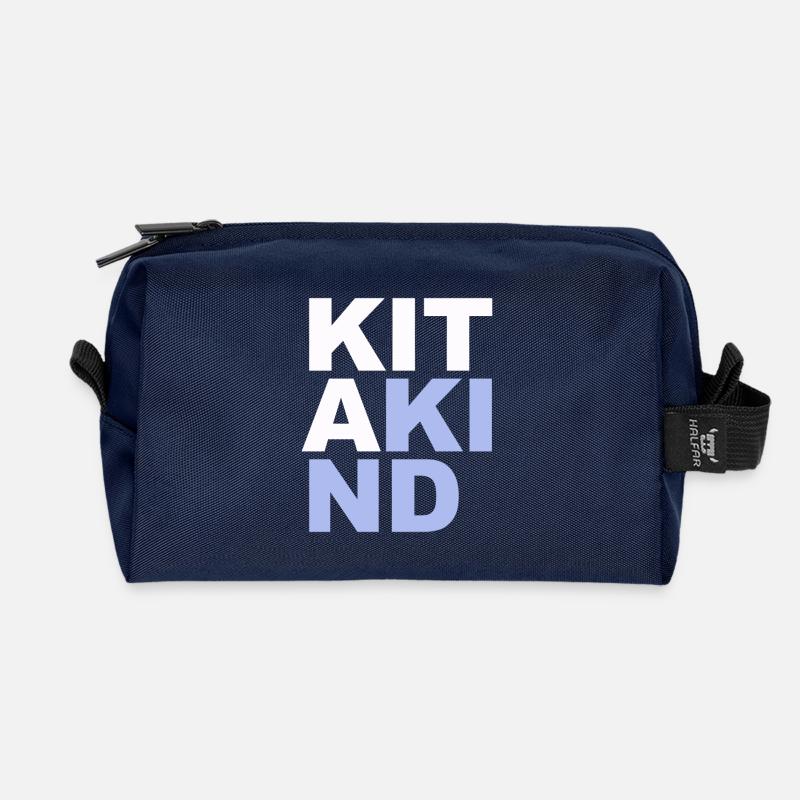 Kita Kind! - Recycelte Kulturtasche - Navy