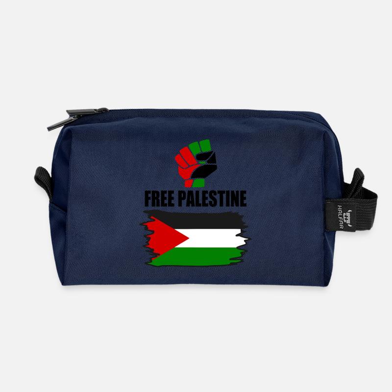 Free palestine - Recycelte Kulturtasche - Navy