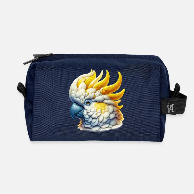 Kakadu-Papagei - Recycelte Kulturtasche - Navy