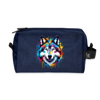 Loup - Trousse de toilette en tissu recyclé - marine - Devant