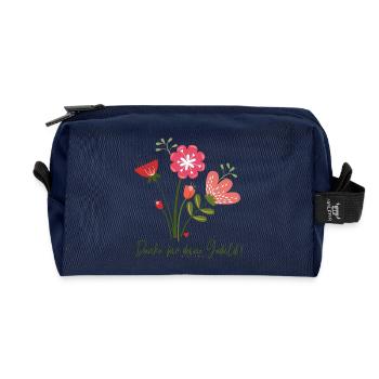 Merci de votre patience - Trousse de toilette en tissu recyclé - marine - Devant