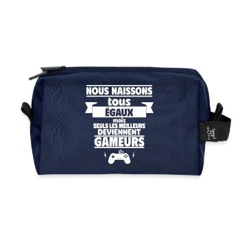 les meilleurs deviennent gameurs - Trousse de toilette en tissu recyclé - marine - Devant