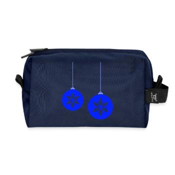 Weihnachtskugeln Stern - Recycelte Kulturtasche - Navy - Vorne