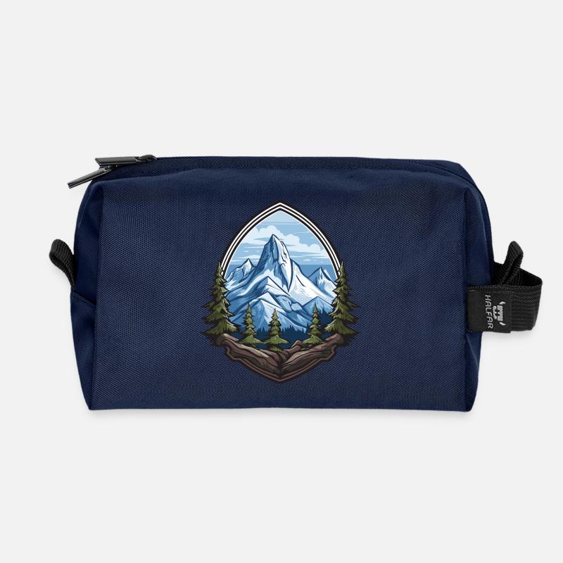 Mountains Mountaineering - Recycled Toiletry Zip Bag - navy