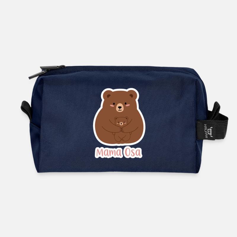 Mama Bär - Recycelte Kulturtasche - Navy