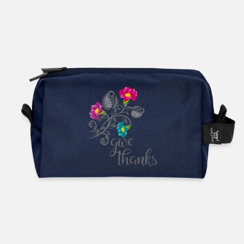 give thanks - Recycelte Kulturtasche - Navy