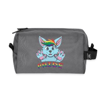 Fierté à fourrure - Trousse de toilette en tissu recyclé - anthracite - Devant