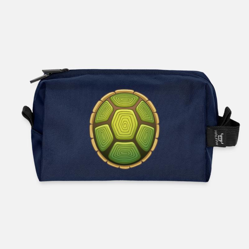 Langsam wie eine Schildkröte - Recycelte Kulturtasche - Navy