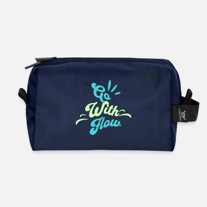 Inspirational Design with Fluid Flow - Recycled Toiletry Zip Bag - navy