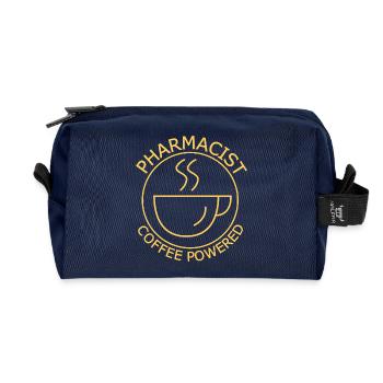 Pharmacist Coffee Powered - Recycled Toiletry Zip Bag - navy - Front