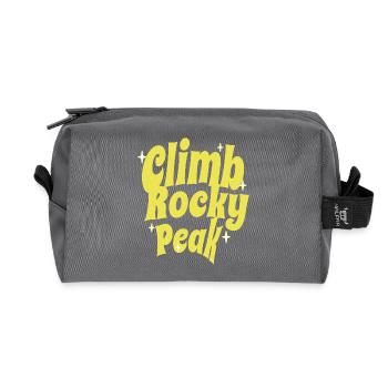 Escalade du Rocky Peak Conception de motivation - Trousse de toilette en tissu recyclé - anthracite - Devant