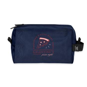 Galentines pizza night valentine girls party - Recycled Toiletry Zip Bag - navy - Front