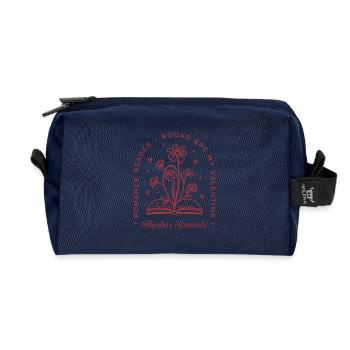 Romance books reader funny valentine single women - Recycled Toiletry Zip Bag - navy - Front