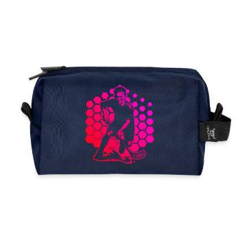 Compact floorball design for floorball - Recycled Toiletry Zip Bag - navy - Front