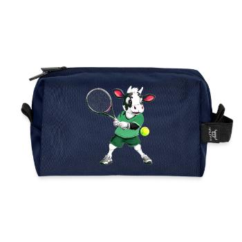 Tennis Kuh - Recycelte Kulturtasche - Navy - Vorne