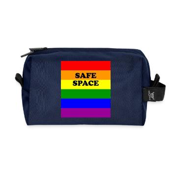LGBT-Safe-Space-Regenbogenflagge - Recycelte Kulturtasche - Navy - Vorne