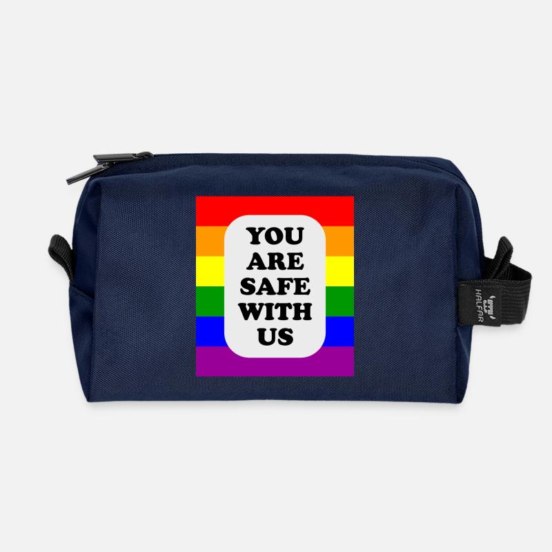 LGBT-Safe-Space-Regenbogenflagge - Recycelte Kulturtasche - Navy